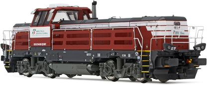 Mercitalia Shunting & Terminal, Effishunter 1000 Diesellokomotive, rot/grau lackiert mit weißen Streifen