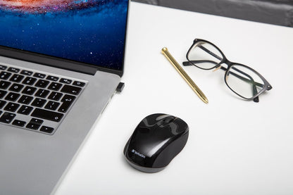 Verbatim GO NANO Wireless Mouse – Optical Wireless Mouse for PC and Mac with 2.4 GHz, 1600 dpi Resolution, Nano Receiver, Black