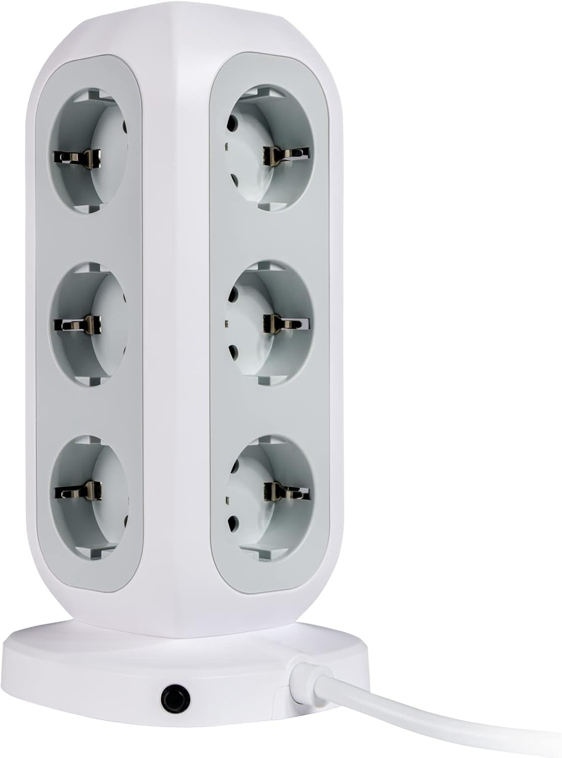 Verbatim EU Steckdosenturm 15-in-1, Mehrfachsteckdose mit 11 Euro-Steckdosen, 2 USB-C und 2 USB-A Anschlüssen, Multisteckdose mit Schalter und 2 m Verlängerungskabel, max. 3600 W