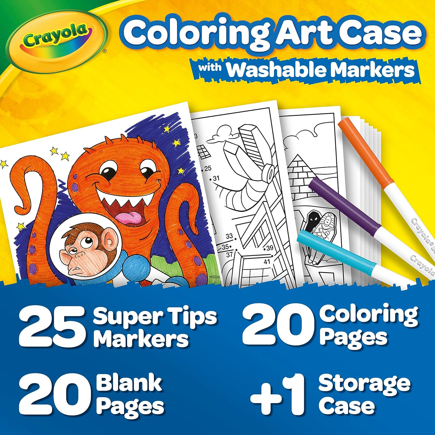 Crayola Washable Markers Create & Colour Case 65 pieces, 04-0377-E-000