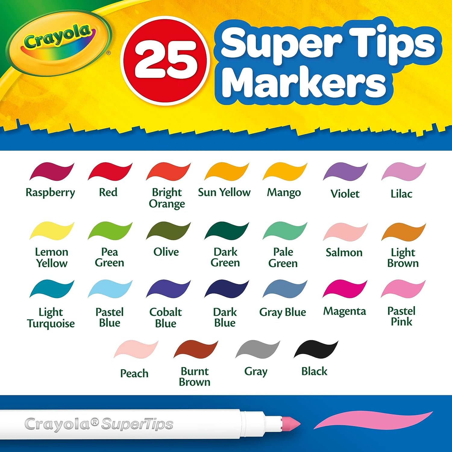 Crayola Washable Markers Create & Colour Case 65 pieces, 04-0377-E-000