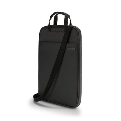 Kensington Vertical Eco Laptop Bag designed for 14" Screens, Protective Carry Case and Sleeve featuring a Zipper and Adjustable, Detachable Shoulder Strap, Eco-Friendly and Water Resistant (K60103WW) Black Sleeve up to 14 Inch
