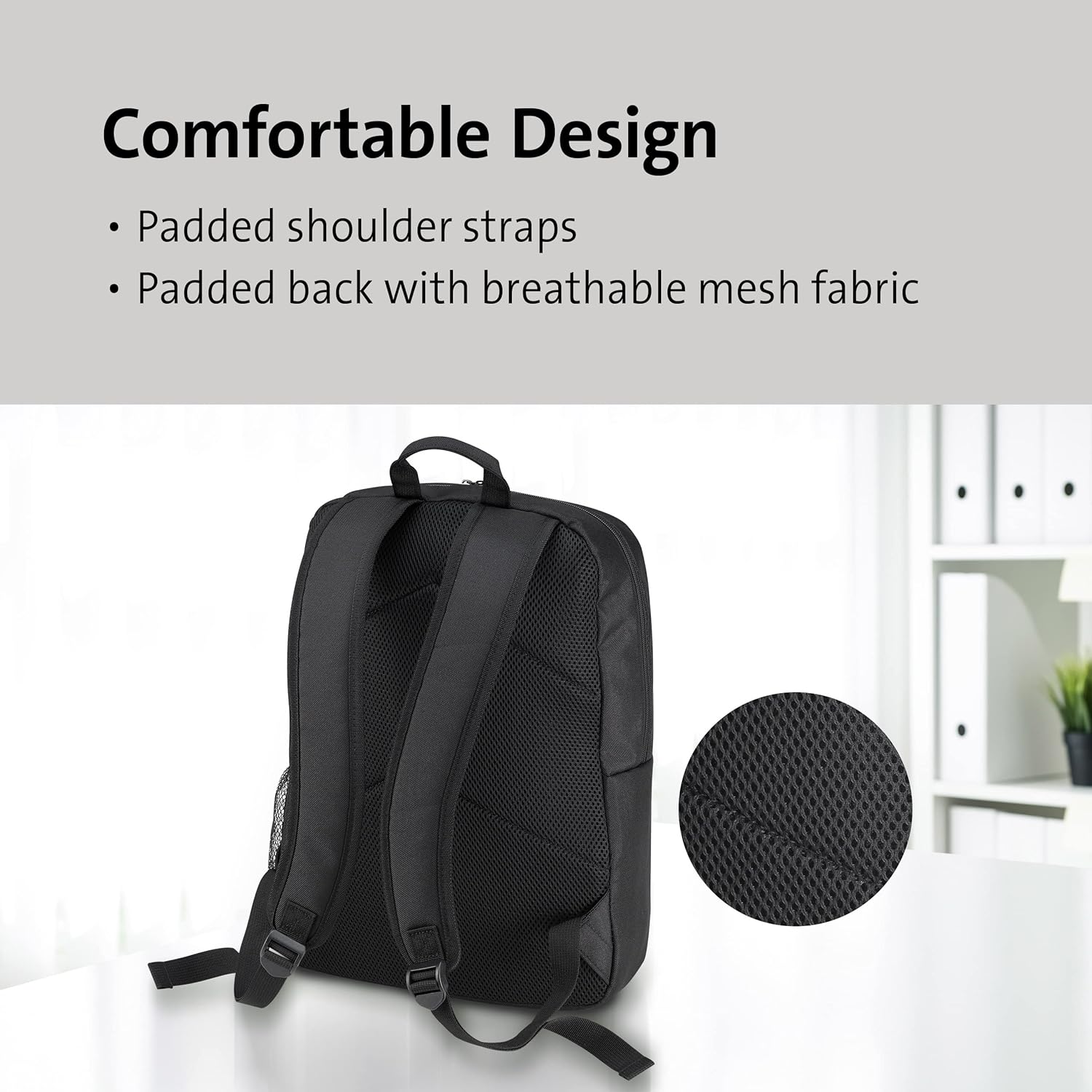 Kensington Simply Portable Lite 14-16" Padded Laptop Backpack - Protective Laptop Rucksack with Padded Straps and Breathable Mesh Fabric - for Laptops Up to 16"
