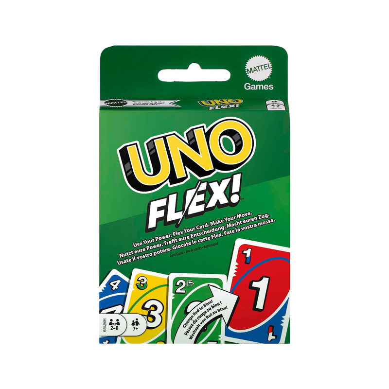 Mattel Games Juego de Cartas UNO Flex Juego de Mesa Familiar, 2 a 8 Jugadores, +7 años (Mattel HMY99