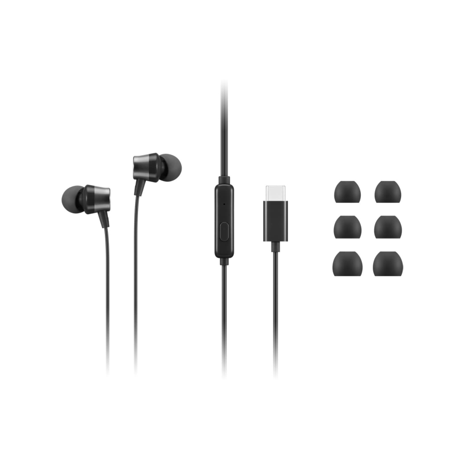 Lenovo USB-C Wired in-Ear Headphones (with Inline Control) :: 4XD1J77351 (Phones > Headsets)
