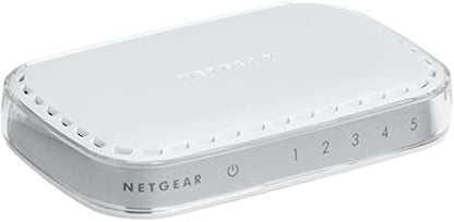 NETGEAR Switch Gigabit de 5 Puertos GS605-400PES - Base-T RJ45, LED Integrado en los Puertos