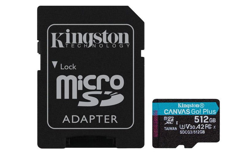 Micro Sd Memory Card With Adaptor Kingston Sdcg3/512Gb          Class 10 512 Gb Uhs-I