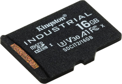 Kingston Industrial microSD -16GB microSDHC Industrial C10 A1 pSLC - Scheda singola senza adattatorer - SDCIT2/16GBSP