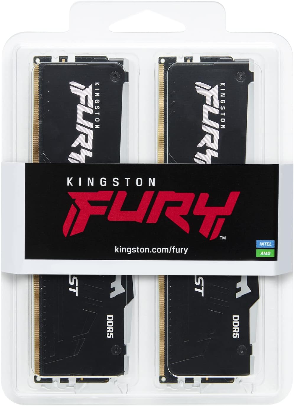 Kingston Fury Beast DDR5 RGB 16GB (2x8GB) 5200MT/s DDR5 CL40 DIMM Desktop Gaming Memory Kit of 2 - KF552C40BBAK2-16 Black 16GB Kit of 2 5200MT/s