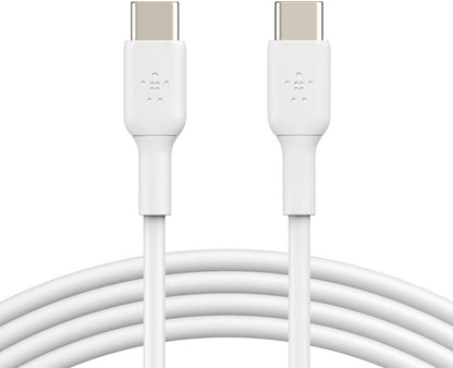 Belkin BoostCharge USB-C to USB-C fast charger cable, USB type C charger cable fast charging for iPhone 15, Samsung Galaxy S23, S22, Google Pixel, iPad, MacBook, Nintendo Switch and more - 2m