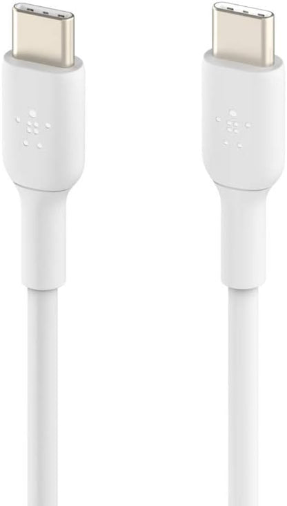 Belkin BoostCharge USB-C to USB-C fast charger cable, USB type C charger cable fast charging for iPhone 15, Samsung Galaxy S23, S22, Google Pixel, iPad, MacBook, Nintendo Switch and more - 2m