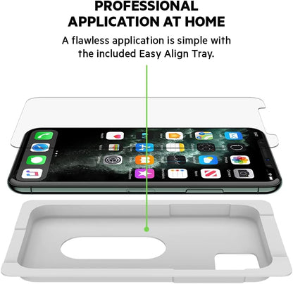 Belkin ScreenForce InvisiGlass Ultra Anti-Microbial Screen Protector for iPhone 11 Pro (iPhone 11 Pro Screen Protection, Reduces Bacteria on Screen up to 99%) Invisiglass Ultra iPhone 11 Pro / X / Xs