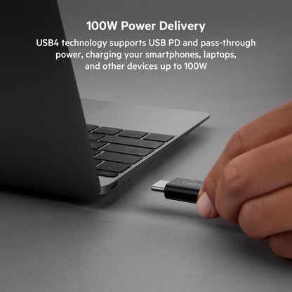 Belkin USB4 USB C to USB C Cable 2.6ft (USB IF Certified with Power Delivery up to 100W, 40 Gbps Data Transfer Speed and Backwards Compatible with Thunderbolt 3, USB 3.2, and more