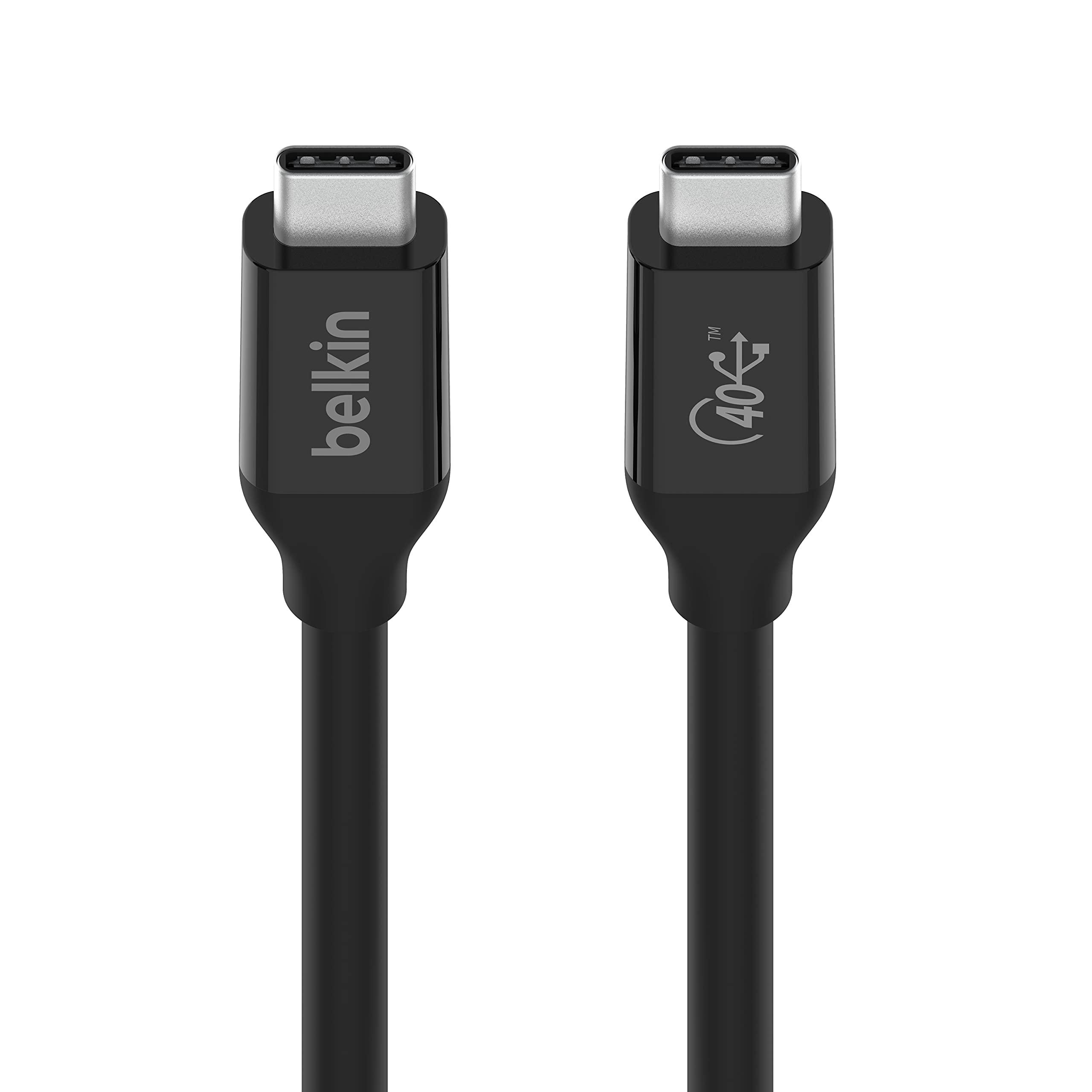 Belkin USB4 USB C to USB C Cable 2.6ft (USB IF Certified with Power Delivery up to 100W, 40 Gbps Data Transfer Speed and Backwards Compatible with Thunderbolt 3, USB 3.2, and more