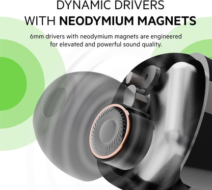 Belkin Wireless Earbuds, SoundForm Rise True Wireless Bluetooth 5.2 Earphones with Wireless Charging, IPX5 Sweat and Water Resistant, With Deep Bass for iPhone, Galaxy, Pixel and More