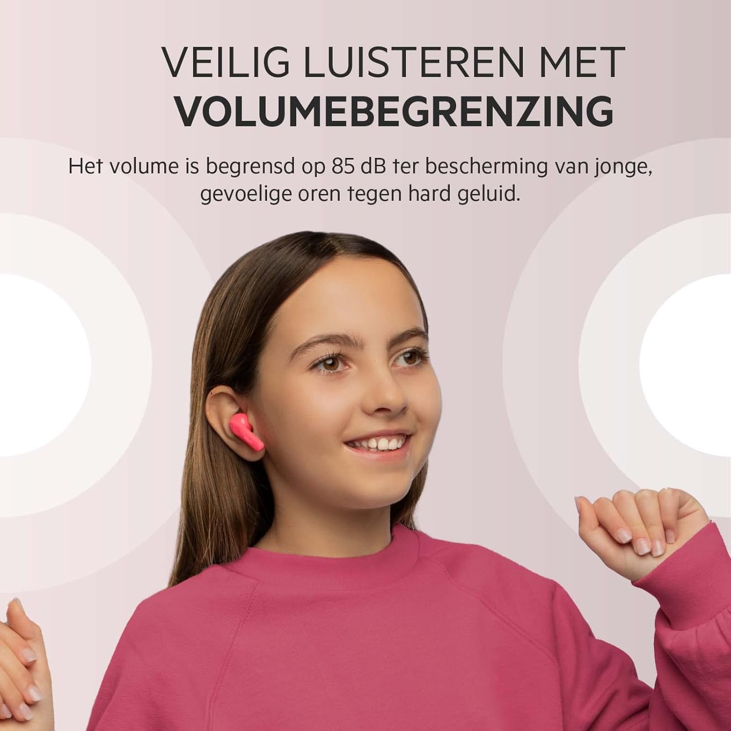 Belkin SOUNDFORM Nano, True Wireless Earbuds for Kids, 85dB Limit for Ear Protection, Online Learning, School, IPX5 Certified, 24 H Play Time for iPhone, iPad, Kindle, Pixel and More –