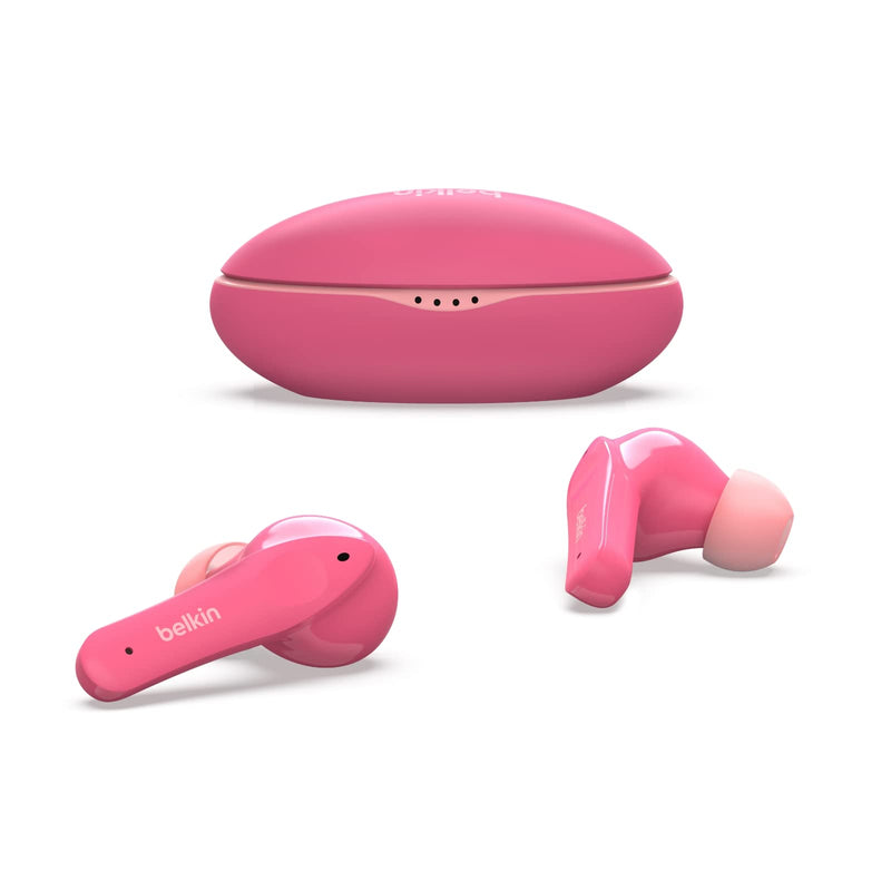 Belkin SOUNDFORM Nano, True Wireless Earbuds for Kids, 85dB Limit for Ear Protection, Online Learning, School, IPX5 Certified, 24 H Play Time for iPhone, iPad, Kindle, Pixel and More –