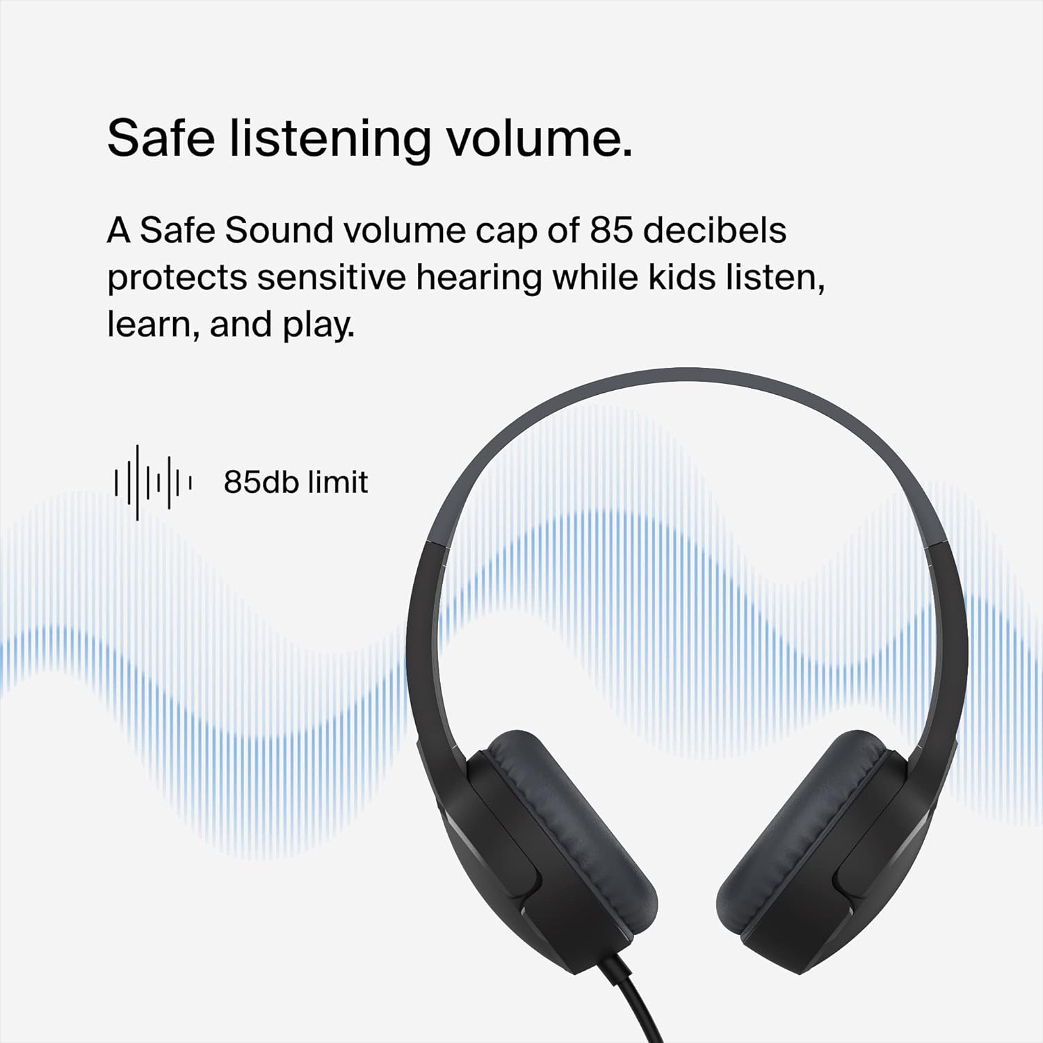 Belkin SoundForm Mini Wired On-Ear Headphones for Kids, Over-Ear Headset for Children with inline Microphone for Online Learning, School, Travel, Play, For 3.5mm Compatible Devices