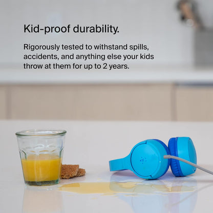 Belkin SoundForm Mini Wired On-Ear Headphones for Kids, Over-Ear Headset for Children with inline Microphone for Online Learning, School, Travel, Play, For 3.5mm Compatible Devices