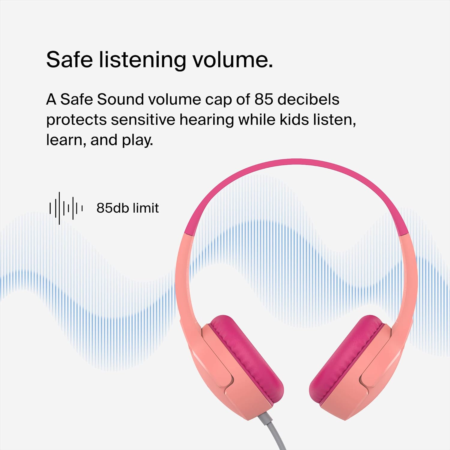 Belkin SoundForm Mini Wired On-Ear Headphones for Kids, Over-Ear Headset for Children with inline Microphone for Online Learning, School, Travel, Play, For 3.5mm Compatible Devices