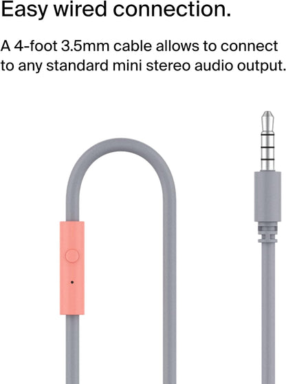 Belkin SoundForm Mini Wired On-Ear Headphones for Kids, Over-Ear Headset for Children with inline Microphone for Online Learning, School, Travel, Play, For 3.5mm Compatible Devices