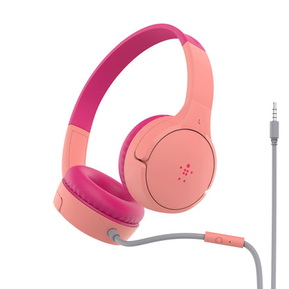 Belkin SoundForm Mini Wired On-Ear Headphones for Kids, Over-Ear Headset for Children with inline Microphone for Online Learning, School, Travel, Play, For 3.5mm Compatible Devices