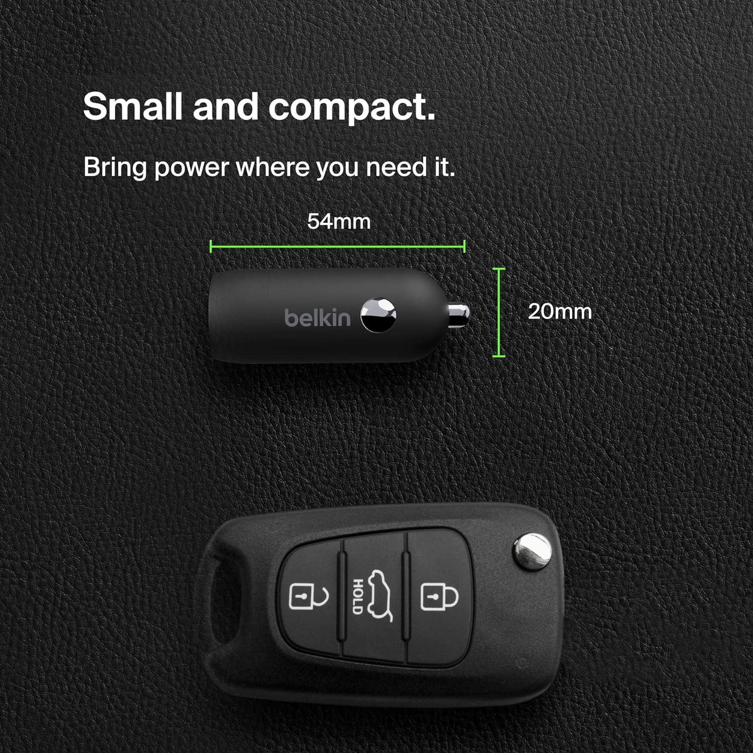 Belkin BoostCharge 30-W-Kfz-Schnellladegerät, Zigarettenanzünder USB, kompaktes Modell mit USB-C-Power Delivery-Anschluss, kompatibel mit iPhone 17,16, Galaxy S24, iPad, Google Pixel, iPad Pro, mehr