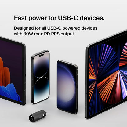 Belkin BoostCharge 30-W-Kfz-Schnellladegerät, Zigarettenanzünder USB, kompaktes Modell mit USB-C-Power Delivery-Anschluss, kompatibel mit iPhone 17,16, Galaxy S24, iPad, Google Pixel, iPad Pro, mehr