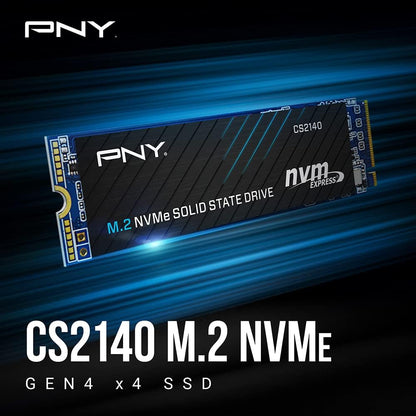 PNY CS2140 1TB M.2 NVMe Gen4 x4 Internal Solid State Drive (SSD), up to 3600MB/s - M280CS2140-1TB-RB