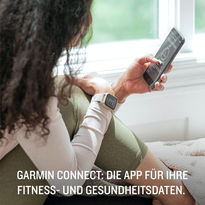 Garmin Venu Sq GPS Smartwatch with All-day Health Monitoring and Fitness Features, Built-in Sports Apps and More, White with Light Gold Bezel Venu Sq White