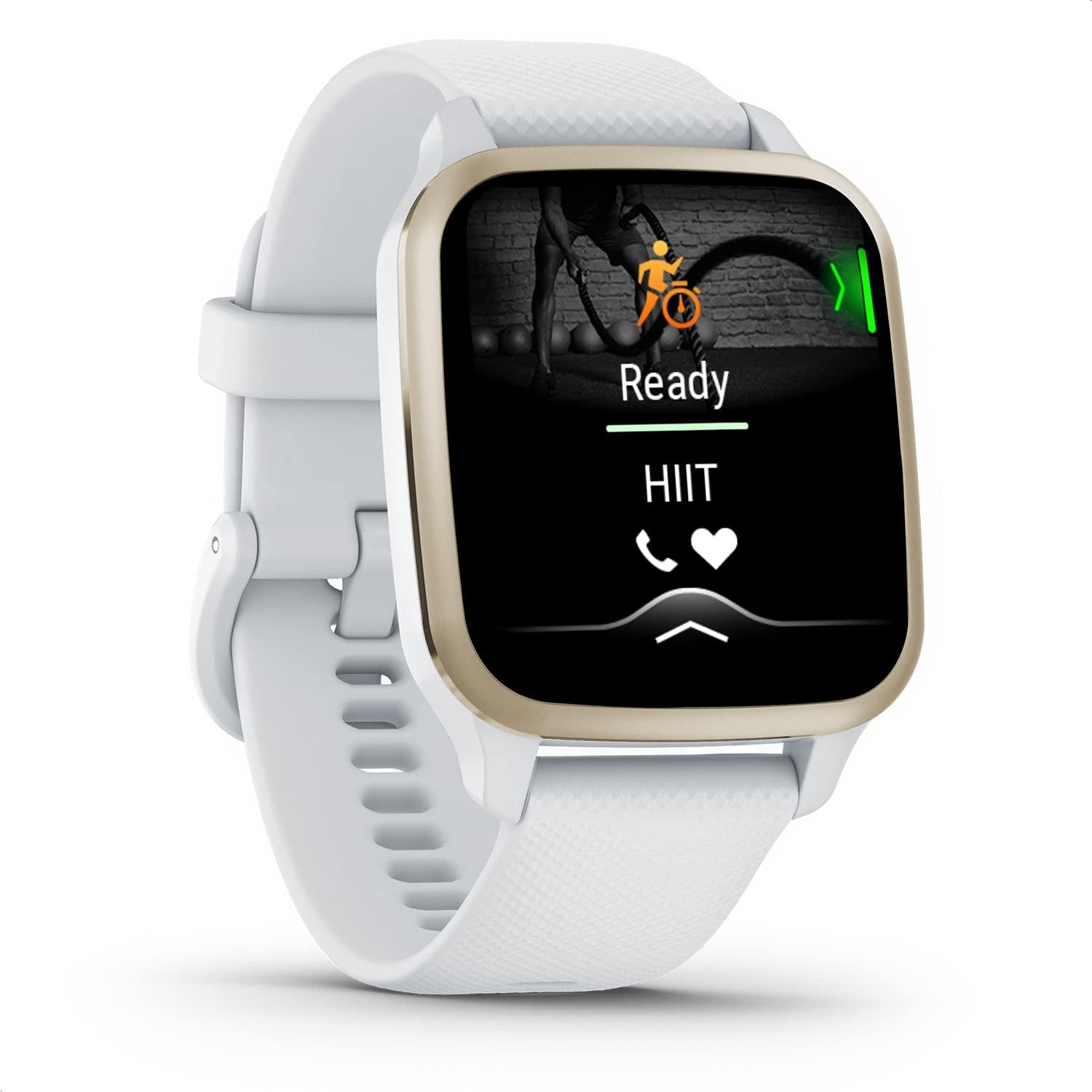 GARMIN Venu SQ 2 Smartwatch weiB, weiBgold