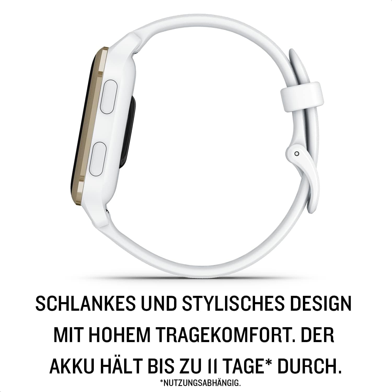 GARMIN Venu SQ 2 Smartwatch weiB, weiBgold