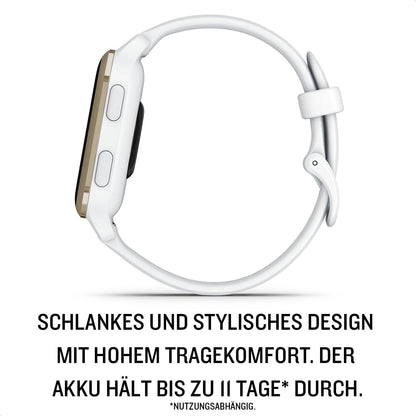 GARMIN Venu SQ 2 Smartwatch weiB, weiBgold