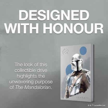 Seagate FireCuda The Mandalorian Drive Special Edition, 2 TB, External Hard Drive, Officially-Licensed - 2.5 Inch USB 3.2 Gen 1 Blue LED RGB lighting with Rescue Services (STKL2000405) Mandalorian - HDD 2TB PC/Xbox/PS4/PS5