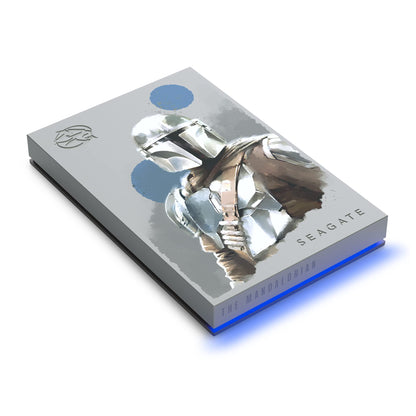 Seagate FireCuda The Mandalorian Drive Special Edition, 2 TB, External Hard Drive, Officially-Licensed - 2.5 Inch USB 3.2 Gen 1 Blue LED RGB lighting with Rescue Services (STKL2000405) Mandalorian - HDD 2TB PC/Xbox/PS4/PS5