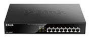 D-Link DGS-1008MP 8-Port Gigabit Unmanaged Metal Desktop Switch with 8 PoE+ Port - Up to 30 W per Port with 125 W PoE Budget, black DGS-1008MP