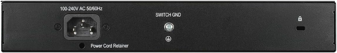 D-Link DGS-1008MP 8-Port Gigabit Unmanaged Metal Desktop Switch with 8 PoE+ Port - Up to 30 W per Port with 125 W PoE Budget, black DGS-1008MP