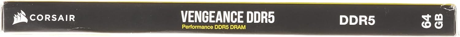 CORSAIR VENGEANCE DDR5 RAM 64GB (2x32GB) 5600MHz CL40 Intel XMP iCUE Compatible Computer Memory - Black (CMK64GX5M2B5600C40) 64GB (2x32GB) Black