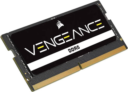 CORSAIR VENGEANCE SODIMM DDR5 RAM 16GB (1x16GB) 4800MHz CL40 Intel XMP iCUE Compatible Computer Memory - Black (CMSX16GX5M1A4800C40)