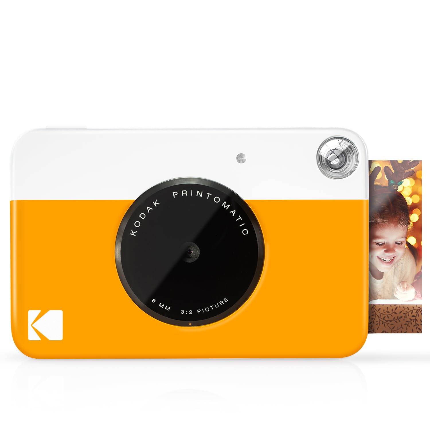 Kodak Printomatic Digital Instant Print Camera - Full Color Prints On ZINK 2 x 3 Inch Sticky-Backed Photo Paper (Yellow) Print Memories Instantly