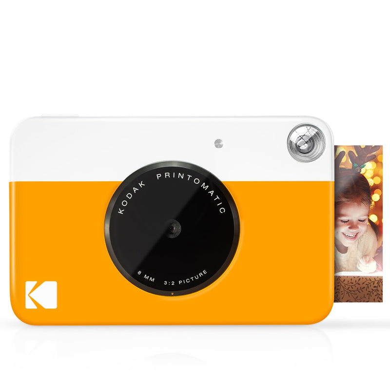 Kodak Printomatic Digital Instant Print Camera - Full Color Prints On ZINK 2 x 3 Inch Sticky-Backed Photo Paper (Yellow) Print Memories Instantly