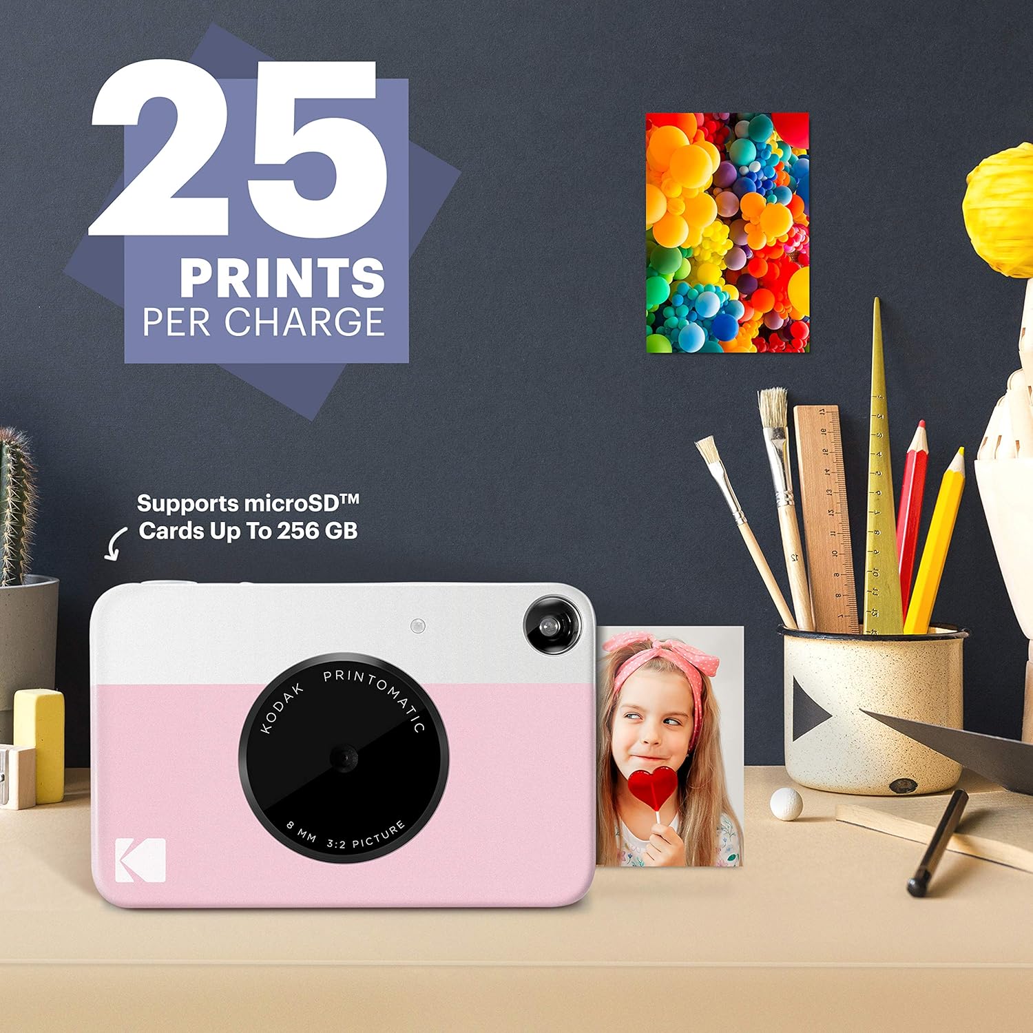 Kodak Printomatic 50.8 x 76.2 mm Pink, White