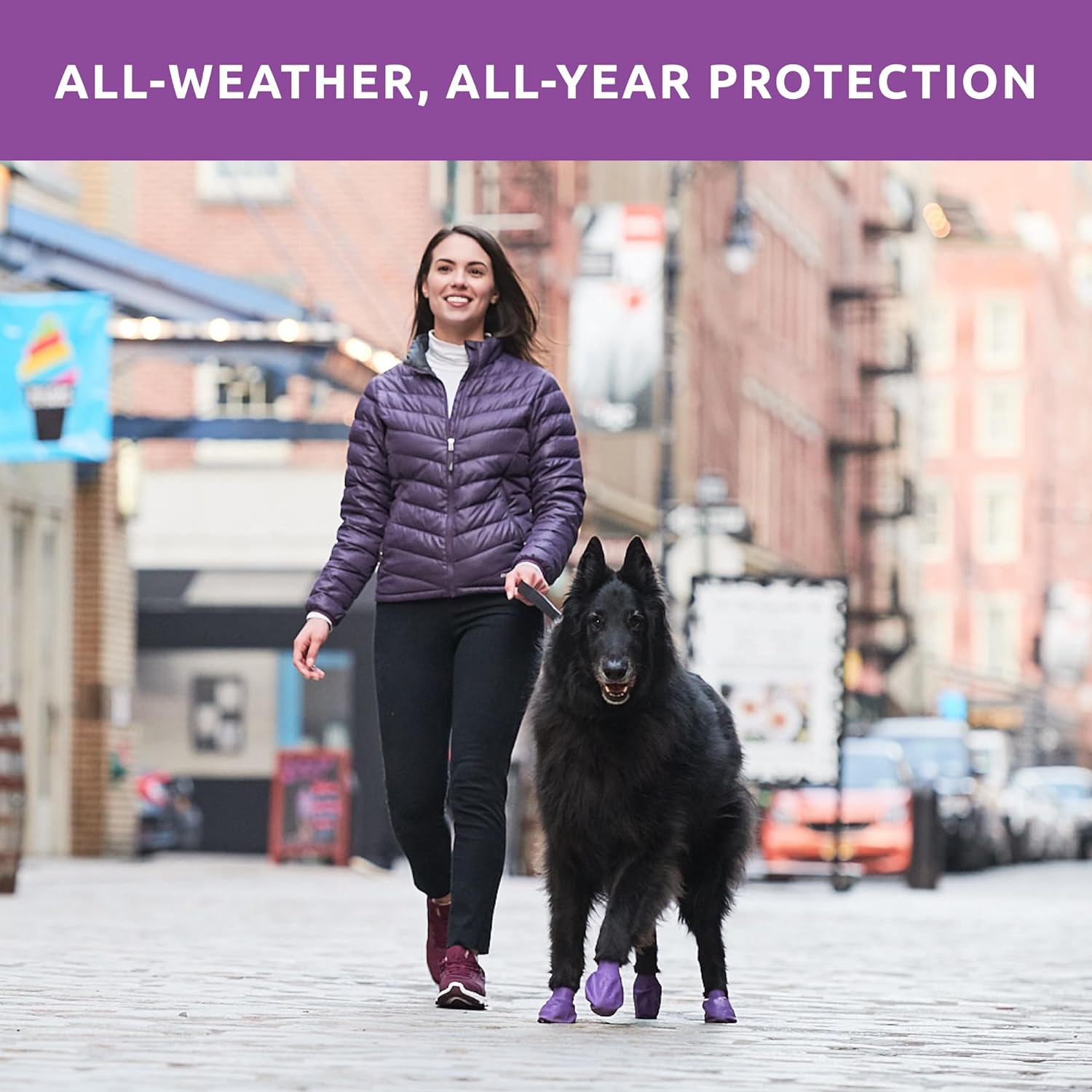 Large Pawz Durable All Weather Dog Boots (12 boots