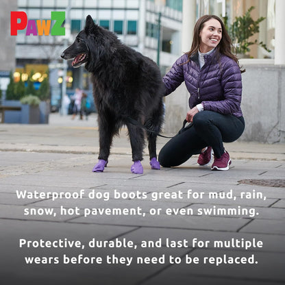 Large Pawz Durable All Weather Dog Boots (12 boots