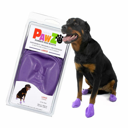 Large Pawz Durable All Weather Dog Boots (12 boots