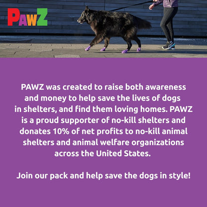 Large Pawz Durable All Weather Dog Boots (12 boots