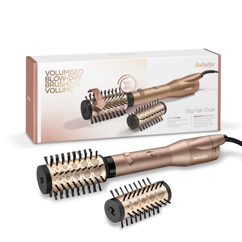 BaByliss Big Hair Dual Rotary Blower Brush for Volume, Shaping and Shine AS952E