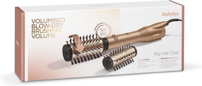 BaByliss Big Hair Dual Rotary Blower Brush for Volume, Shaping and Shine AS952E