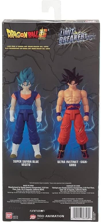 BANDAI - Dragon Ball Super - Riesenlimitbrecherfigur - Ultra Instinct Goku Zeichen - Offizielle Dragon Ball Lizenz - Große gelenkige Goku Figur 30 cm - Spielzeug für Kinder ab 4 Jahren - 36749