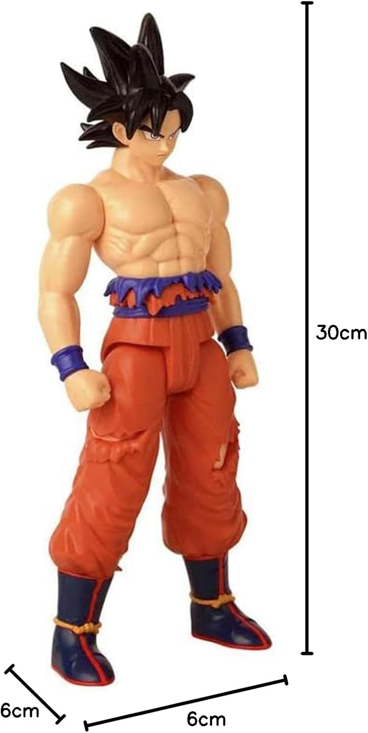BANDAI - Dragon Ball Super - Riesenlimitbrecherfigur - Ultra Instinct Goku Zeichen - Offizielle Dragon Ball Lizenz - Große gelenkige Goku Figur 30 cm - Spielzeug für Kinder ab 4 Jahren - 36749